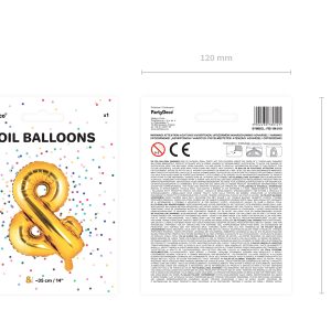 Foil Balloon &, 35cm, gold