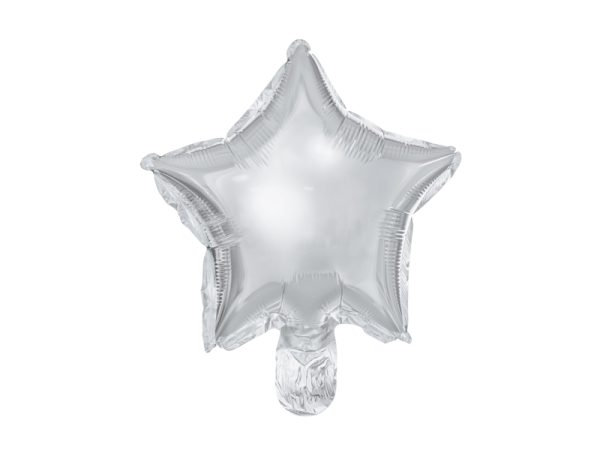 Foil balloons Stars, 25cm, silver (1 pkt / 25 pc.)