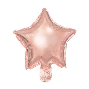 Foil balloons Stars, 25 cm, rose gold (1 pkt / 25 pc.)