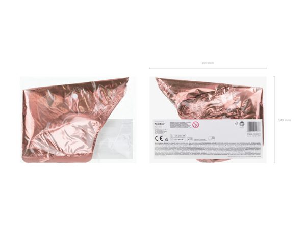 Foil balloons Stars, 25 cm, rose gold (1 pkt / 25 pc.)