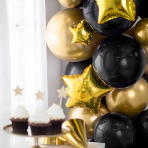 Foil balloons Star, 25 cm, gold (1 pkt / 25 pc.)