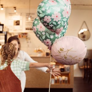 Foil balloons Heart with flowers, 45 cm, mix