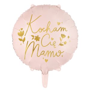 Foil balloon ''Kocham Cię Mamo'', 45 cm, pink