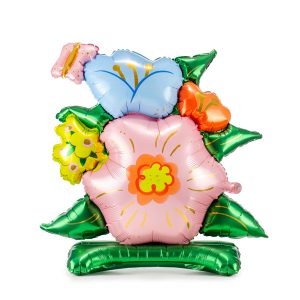 Standing foil balloon Flowers,100x116 cm, mix