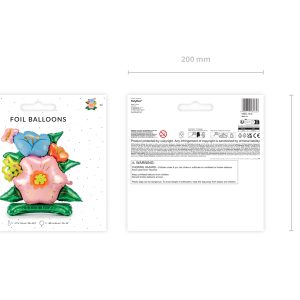Standing foil balloon Flowers,100x116 cm, mix