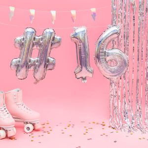 Foil Balloon #, 35cm, holograficzny
