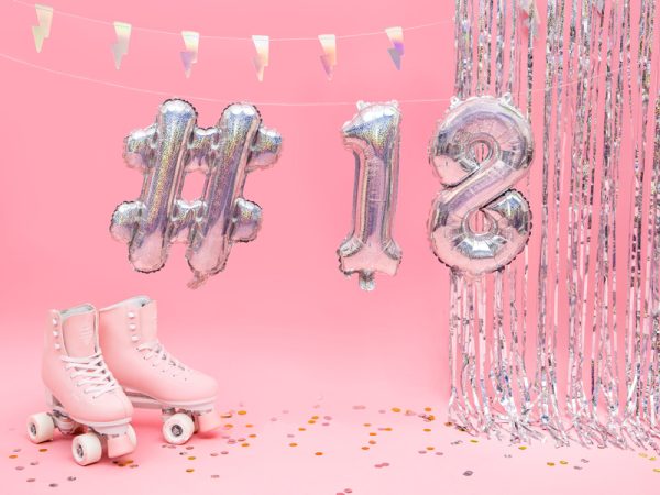 Foil Balloon #, 35cm, holograficzny