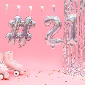 Foil Balloon #, 35cm, holograficzny