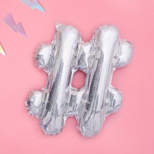 Foil Balloon #, 35cm, holograficzny
