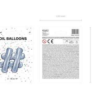 Foil Balloon #, 35cm, holograficzny