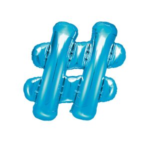 Foil Balloon #, 35cm, blue