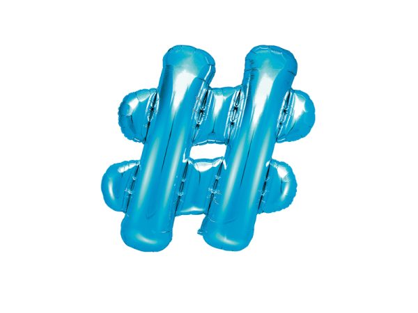 Foil Balloon #, 35cm, blue