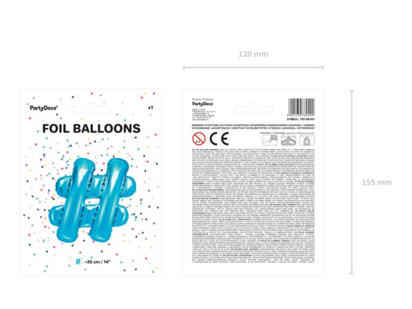 Foil Balloon #, 35cm, blue