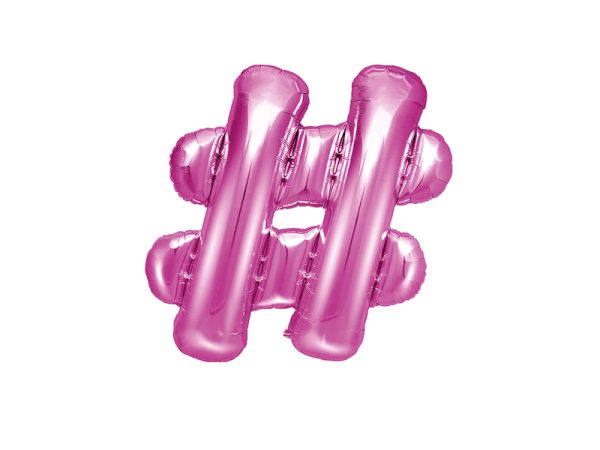 Foil Balloon #, 35cm, dark pink