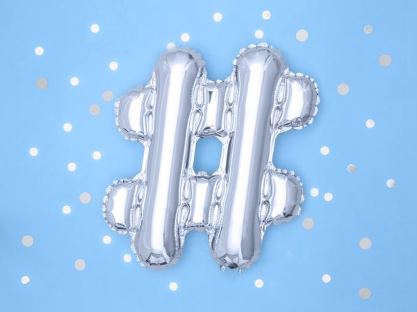 Foil Balloon #, 35cm, silver