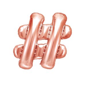 Foil Balloon #, 35cm, rose gold