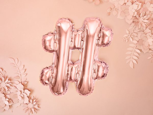 Foil Balloon #, 35cm, rose gold