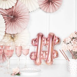 Foil Balloon #, 35cm, rose gold