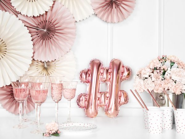 Foil Balloon #, 35cm, rose gold
