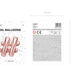 Foil Balloon #, 35cm, rose gold