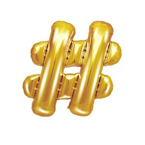 Foil Balloon #, 35cm, gold