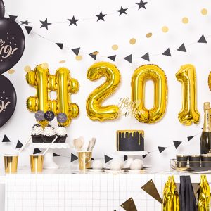 Foil Balloon #, 35cm, gold