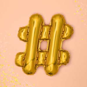 Foil Balloon #, 35cm, gold