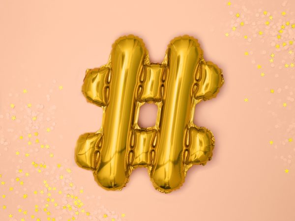 Foil Balloon #, 35cm, gold