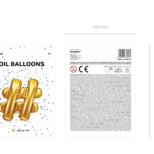Foil Balloon #, 35cm, gold