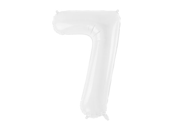 Foil ballon Number ''7'', 86 cm, white