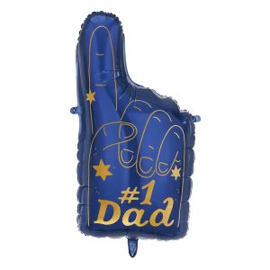 Foil balloon #1 Dad, 46 x 86.5 cm, mix