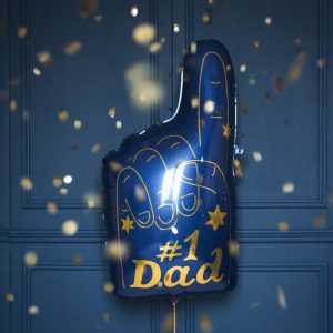 Foil balloon #1 Dad, 46 x 86.5 cm, mix