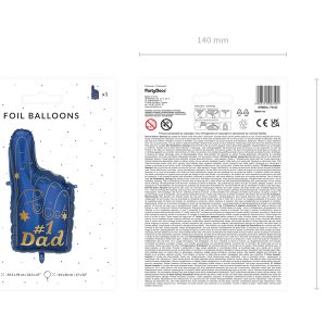 Foil balloon #1 Dad, 46 x 86.5 cm, mix