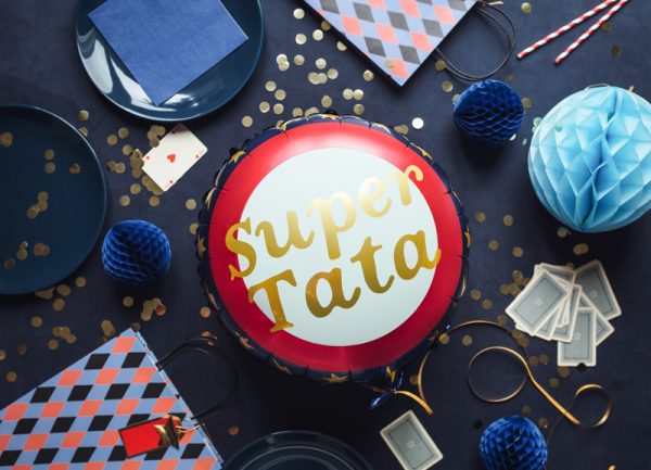 Foil balloon Super Tata, 45 cm, mix