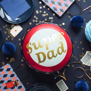 Foil balloon Super Dad, 45 cm, mix