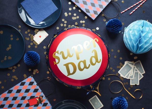 Foil balloon Super Dad, 45 cm, mix