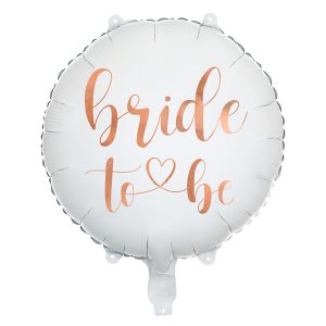Foil balloon Bride to be 45cm, white
