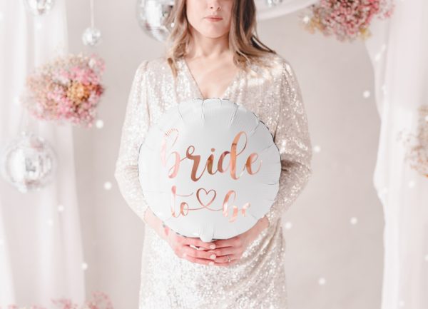Foil balloon Bride to be 45cm, white