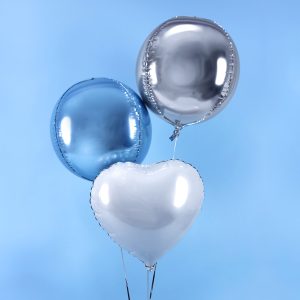 Foil Balloon Ball, 40cm, silver