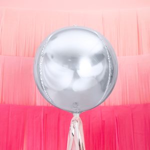 Foil Balloon Ball, 40cm, silver