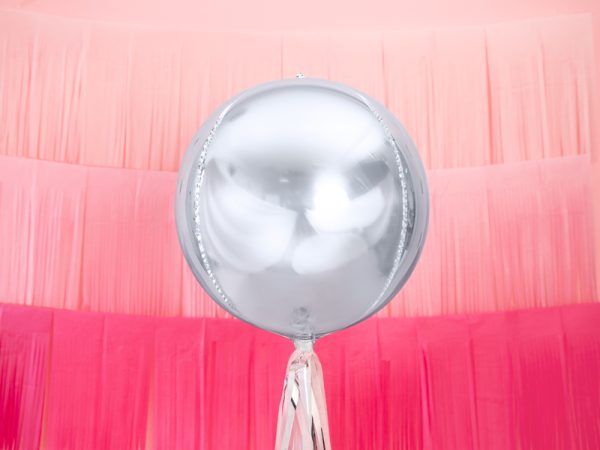 Foil Balloon Ball, 40cm, silver