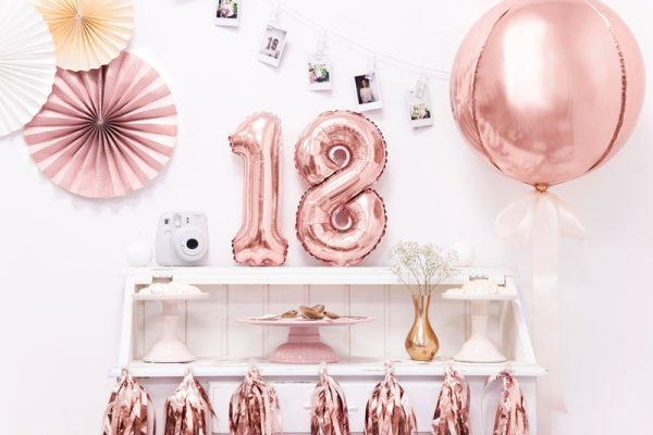 Foil Balloon Ball, 40cm, rose gold
