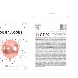 Foil Balloon Ball, 40cm, rose gold