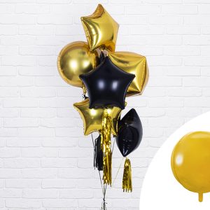 Foil Balloon Ball, 40cm, gold