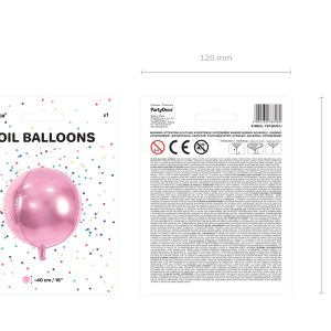 Foil Balloon Ball, 40cm, light pink
