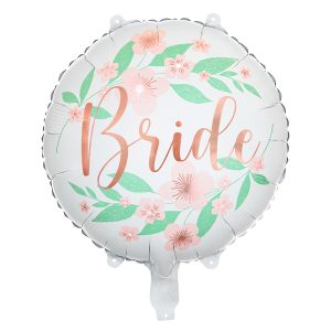Foil balloon Flower Bride 45cm, white