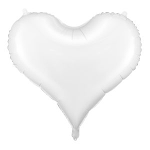 Foil balloon Heart, 75x64,5 cm, white