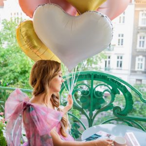 Foil balloon Heart, 75x64,5 cm, white