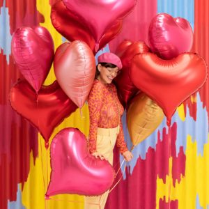 Foil balloon Heart, 75x64,5 cm, red