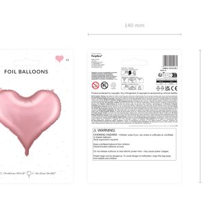 Foil balloon Heart, 75x64,5 cm, light pink